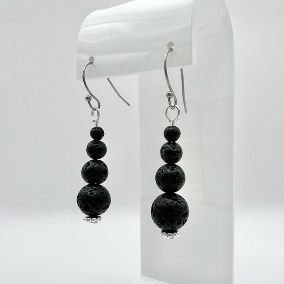 LAVA ROCK EARRINGS - Picture 7 of 11